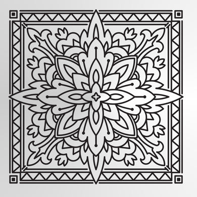 Mandala Moroccan Tile Square Big & Small Sizes Colour Wall Sticker Oriental Modern Travel / M11