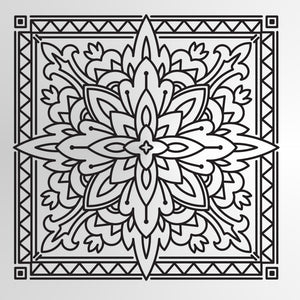 Mandala Moroccan Tile Square Big & Small Sizes Colour Wall Sticker Oriental Modern Travel / M11