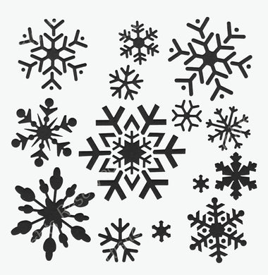Set of Christmas Flakes / Winter Cards Decoration Big & Small Sizes Colour Wall Sticker Decorations Winter Cards SNOW15