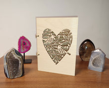 Occasional Wooden Card Invitation Custom Engraved Birthday Mothers Hearts Set K6