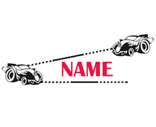 Racing Car Personalised Stencil Child Kids Name Boy Girl Birthday Occasional Card Celebration Bespoke 'U13'