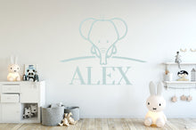 Elephant Personalised Stencil Child Kids Name Boy Girl Birthday Occasional Card Celebration Bespoke 'U8'