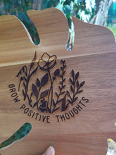 Grow Positive Thoughts Chopping Cutting Board Laser Engraved Personalised Snacks Cheese Board Acacia Wooden Wedding Christmas Gift