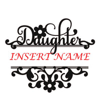 Personalised Daughter Name Stencil Bespoke Occasional Card Birthday Party C4
