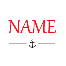 Anchor Personalised Stencil Child Kids Name Boy Girl Birthday Occasional Card Celebration Bespoke 'U5'