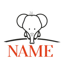 Elephant Personalised Stencil Child Kids Name Boy Girl Birthday Occasional Card Celebration Bespoke 'U8'