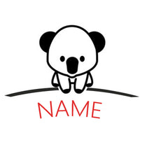 Panda Personalised Stencil Child Kids Name Boy Girl Birthday Occasional Card Celebration Bespoke 'U20'
