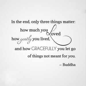 ,,ONLY THREE THINGS MATTER...'' BUDDHA QUOTE Sizes Reusable Stencil Modern Style 'Q20'