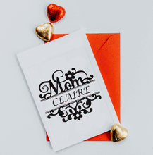 Personalised Mother's Name Stencil Bespoke Occasional Card Birthday Love Mom C2
