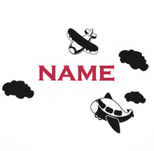 Plane Personalised Stencil Child Kids Name Boy Girl Birthday Occasional Card Celebration Bespoke 'U6'