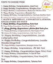 Personalised Mother's Name Stencil Bespoke Occasional Card Birthday Love Mom C2
