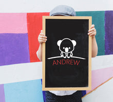 Panda Personalised Stencil Child Kids Name Boy Girl Birthday Occasional Card Celebration Bespoke 'U20'