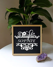Personalised Daughter Name Stencil Bespoke Occasional Card Birthday Party C4