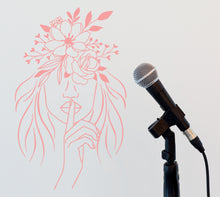 Woman Face Flowers Reusable Stencil Sizes A5 A4 A3 Decor Spring Shabby Chic Womanhood Silence 'MG37'