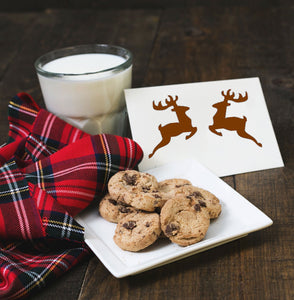 Christmas Reindeer Décor Set Winter Cards Decoration Reusable Stencil Various Sizes / SNOW20