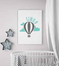 Balloon Personalised Stencil Child Kids Name Boy Girl Birthday Occasional Card Celebration Bespoke 'U1'