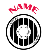 Viking Shield Personalised Stencil Child Kids Name Boy Girl Birthday Occasional Card Celebration Bespoke 'U10'