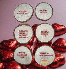 Rustic Wood Coasters Present Gift Engraved Valentine's Birthday Love Bear Ki154