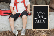 Elephant Personalised Stencil Child Kids Name Boy Girl Birthday Occasional Card Celebration Bespoke 'U8'