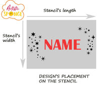 Crown Personalised Stencil Child Kids Name Boy Girl Birthday Occasional Card Celebration Bespoke 'U4'