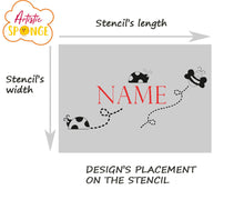 Ladybird Bee Personalised Stencil Child Kids Name Boy Girl Birthday Occasional Card Celebration Bespoke 'U17'