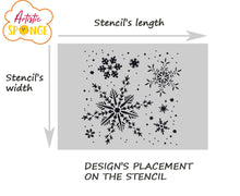 Christmas Snow Flakes Winter Cards Decoration Reusable Stencil Various Sizes / SNOW22