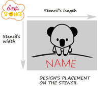 Panda Personalised Stencil Child Kids Name Boy Girl Birthday Occasional Card Celebration Bespoke 'U20'