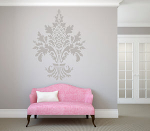 BAROQUE FLOWER ORNAMENT Big & Small Sizes Colour Wall Sticker Shabby Chic Romantic Style 'B34'