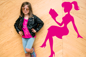 Barbie Reading Ken Kids Girls Boys Pink Birthday Film Movie Sizes Reusable Stencil Modern 'BR15'