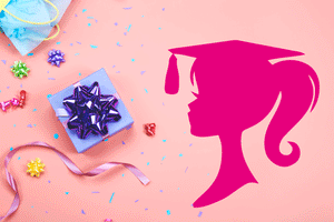 Barbie Student  Uni Graduation Fashion Ken Kids Girls Boys Pink Birthday Film Movie Sizes Reusable Stencil Modern 'BR17'