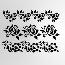 SET OF ROSES Big & Small Sizes Colour Wall Sticker Shabby Chic Floral Modern Valentine's 'Rose4'