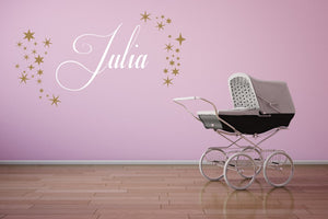 CUSTOM GIRL'S NAME Sizes Reusable Stencil Kids Room Bedroom 'JULIA'
