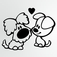 Two cute puppies Sizes Reusable Stencil Animal Modern Kids Room Style Love Animal Valentine's 'Kids157'