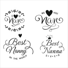 Grandmother Reusable Stencil VARIOUS SIZES STENCIL Love you, Best, Forever Grandma Nanny Nana "Nan"