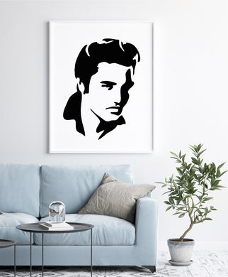 Elvis Presley Reusable Stencil Big Sizes Wall Decor Modern Style King Of Rock N Roll Singer  / Elvis