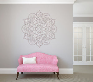 Mandala Hearts Flowers SIZES Reusable Stencil Wall Decor Bohemian Oriental / M10