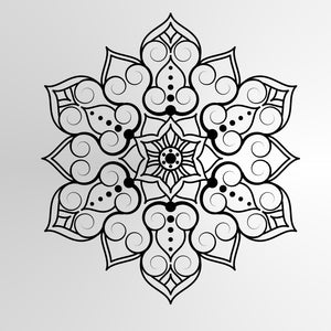 Mandala Flowers Star Round SIZES Reusable Stencil Wall Decor Oriental / M12