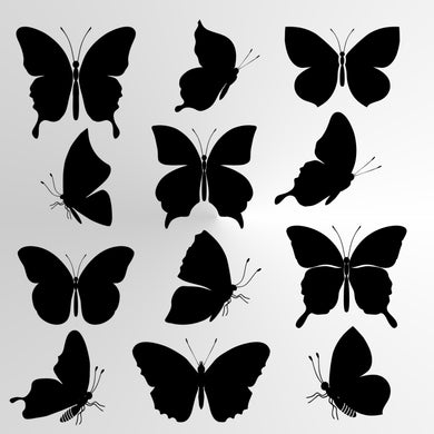 Set of Butterflies Big & Small Sizes Colour Wall Sticker Animal Romantic Style / Bird109