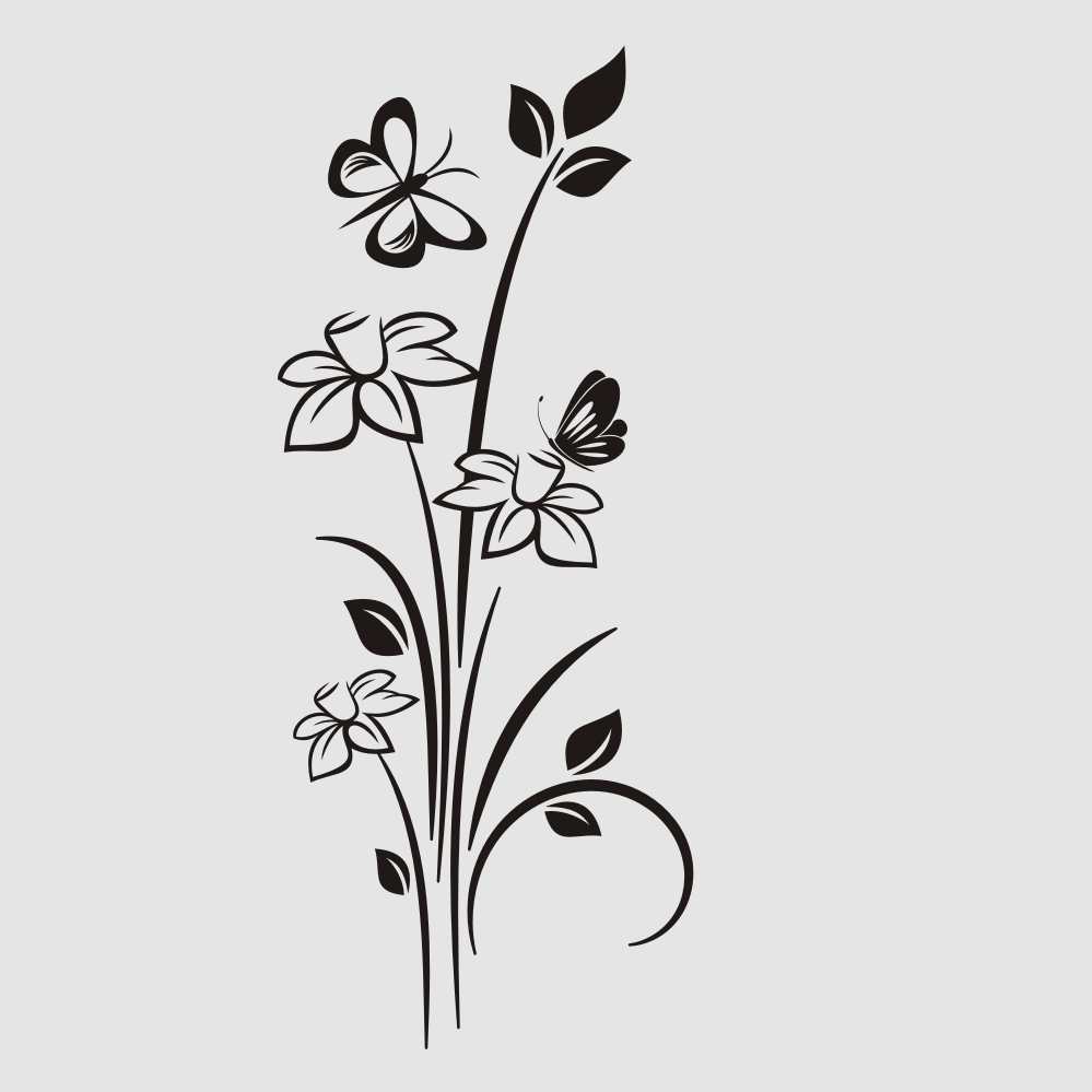 SPRING DAFFODILS BUNCH & BUTTERFLY Sizes Reusable Stencil Shabby Chic 'J47'