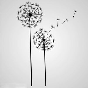 BLOWN AWAY DANDELIONS Big & Small Sizes Colour Wall Sticker Shabby Chic Romantic Style 'Flora2'