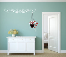 SET OF FLOWERS BORDERS Big & Small Sizes Colour Wall Sticker Shabby Chic Romantic Style 'Deco4'