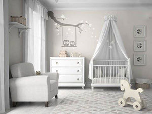 HEARTS BRANCH & SWING LOVE OWLS KIDS ROOM Big & Small Sizes Colour Wall Sticker Valentine's Shabby Chic 'Kids72'
