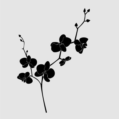 SINGLE ORCHID FLOWER Sizes Reusable Stencil Shabby Chic Romantic Style 'Flora34'