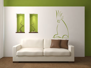 PARROT ARTISTIC SKETCH Big & Small Sizes Colour Wall Sticker Animal Kids Room Modern Style 'Kids147'