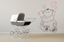 LOVE BEAR KIDS ROOM Reusable Stencil Animal Happy Valentine's Smile Cute Baby Children 'Kids158'