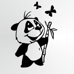 Panda Bear Big & Small Sizes Colour Wall Sticker Animal Decor Room Bamboo 'Kids160'