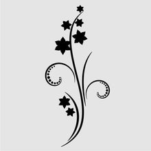 MAGIC STAR SKETCH FLOWER TWIG Sizes Reusable Stencil Shabby Chic Romantic Style 'J52'