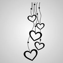 BUNCH OF HEARTS LOVE Valentine's Big & Small Sizes Colour Wall Sticker Modern Romantic Shabby 'Deco46'