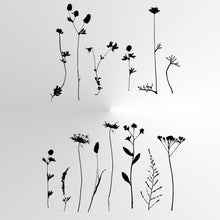 BOTANICAL WILD HERBS AND FLOWERS Big & Small Sizes Colour Wall Sticker Floral Shabby Chic Style 'Wild4'