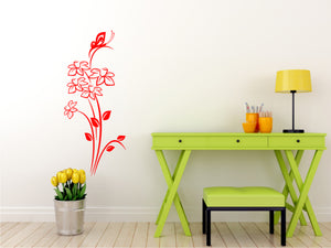SPRING DAFFODILS BOUQUET & BUTTERFLY Big & Small Sizes Colour Wall Sticker Shabby Chic 'J21'
